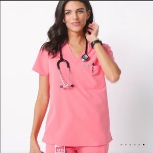 Figs *limited edition* NWT neon pink xxs scrub set